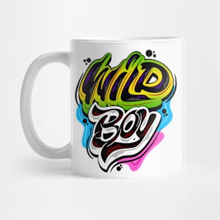 Wild Boy Typography Lettering Mug